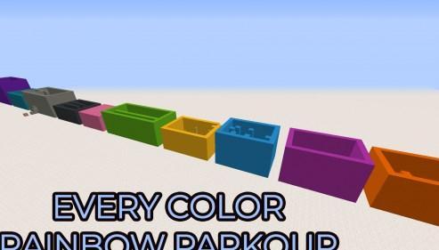 Every Color Rainbow Parkour - 16 разноцветных уровня паркур (1.15.2)