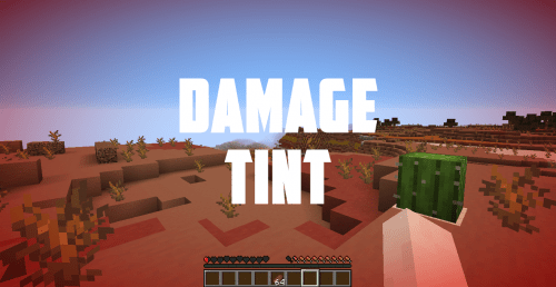Damage Tint - красная виньетка игрока после урона (1.16.4)