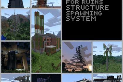 Modern Ruins Pack - больше 60-ти построек в современном sci-fi стиле (1.12.2)