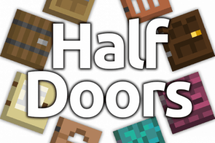 Halfdoors - уменьшенные варианты дверей (1.18.2)
